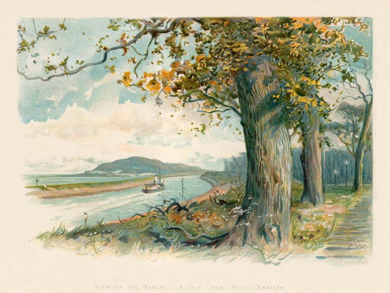 Udsigt over Manchesters skibskanal - Mount Manisty af Charles Wilkinson