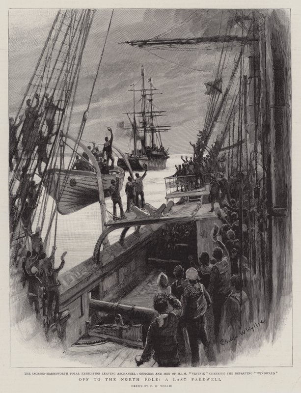 Afsted til Nordpolen, et sidste farvel af Charles William Wyllie