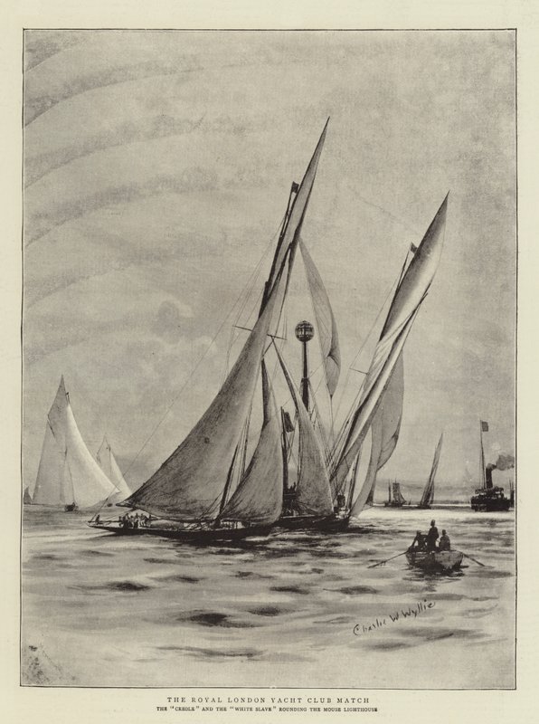 Royal London Yacht Club Match af Charles William Wyllie