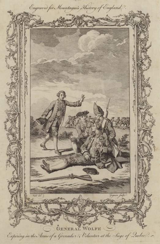 General Wolfes død ved belejringen af Quebec af Charles the Elder Grignion