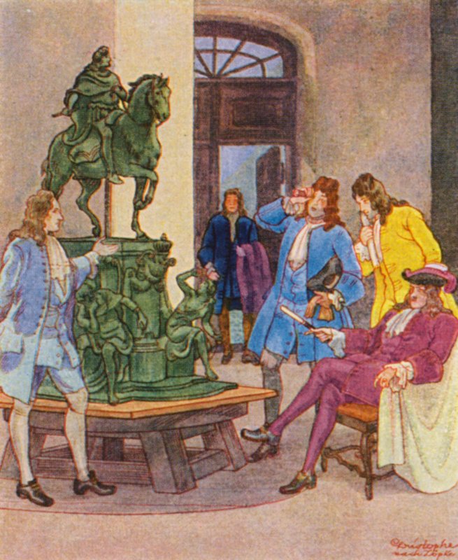 Bildhauerwerkstatt / Skulpturværksted (farvelitografi) af Christophe (1856 1945)