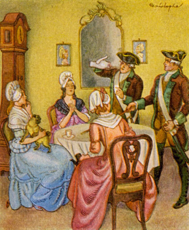 Kaffeeriecher / Coffee Smeller (farvelitografi) af Christophe (1856 1945)