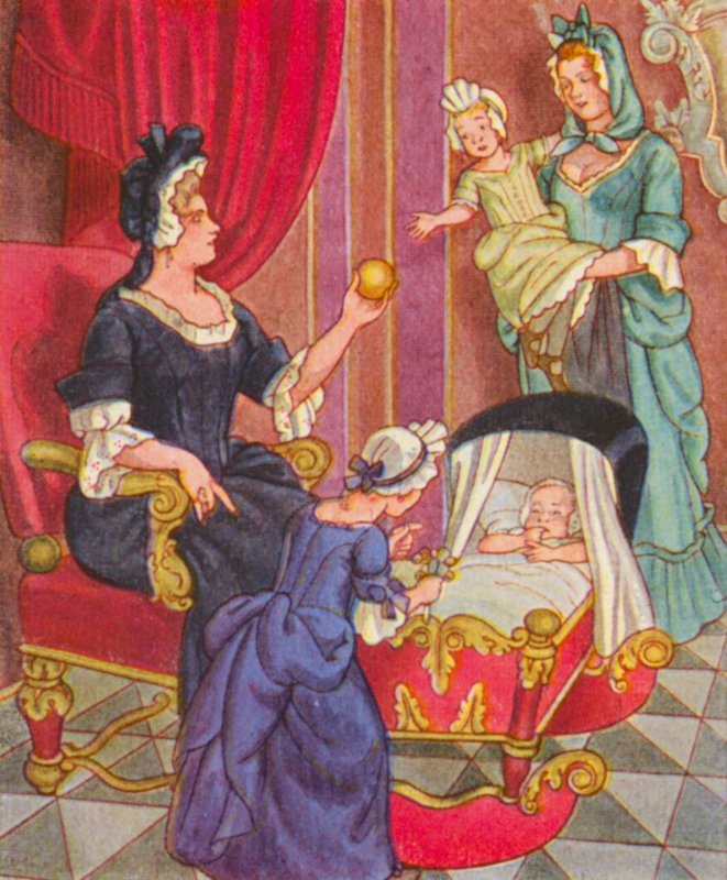 Kinderzimmer / Vuggestue (farvelitografi) af Christophe (1856 1945)