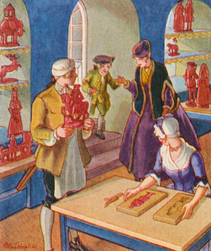 Lebzelter Und Wachszieher / Lebzelter og voksaftrækker (farvelitografi) af Christophe (1856 1945)