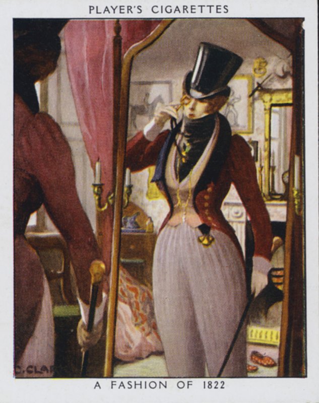 En mode fra 1822 (farve litho) af Christopher (after) Clark