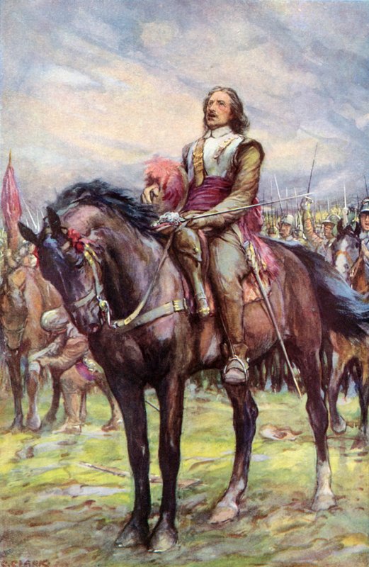 Oliver Cromwell kalder på Guds støtte før kamp af Christopher Clark