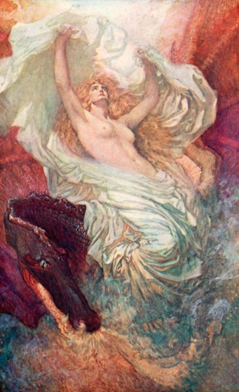 The Awakening of Wales (farvelitografi) af Christopher Williams