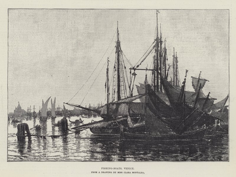 Fiskerbåde, Venedig af Clara Montalba