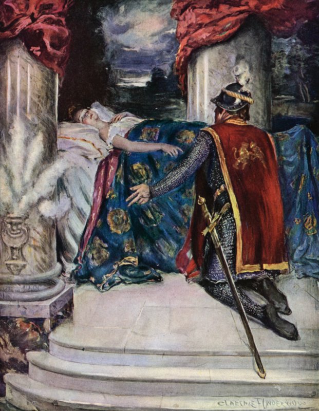 Jeg drømte, at jeg boede i marmorhaller (farve litho) af Clarence F. Underwood