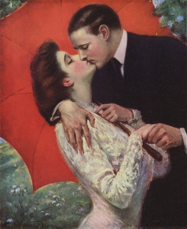 Elskere, der kysser af Clarence F. Underwood