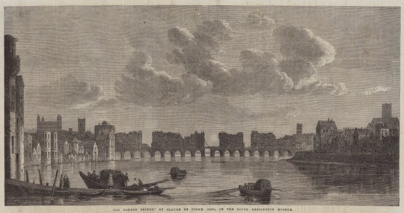 Old London Bridge af Claude de Jongh