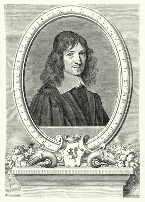 Nicolas Fouquet, finansinspektør i Frankrig under Louis XIV (gravering) af Claude Mellan