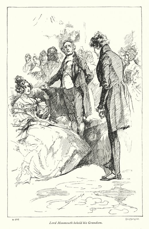 Illustration til Disraelis Coningsby (litho) af Claude Shepperson