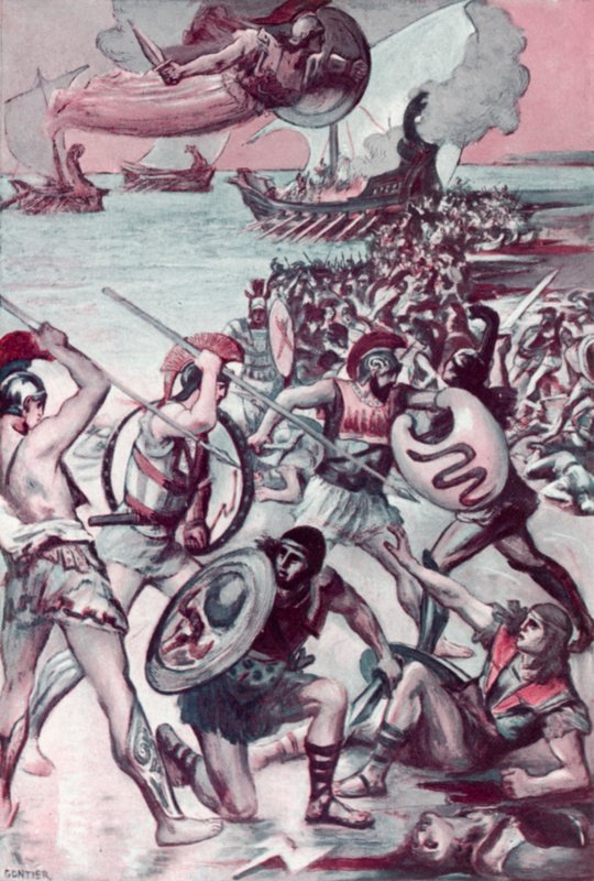 Illustration til Iliaden af Homer af Clement Goutier