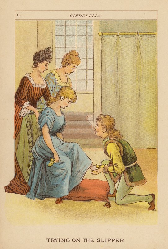 Askepot (farvelitografi) af Constance Haslewood
