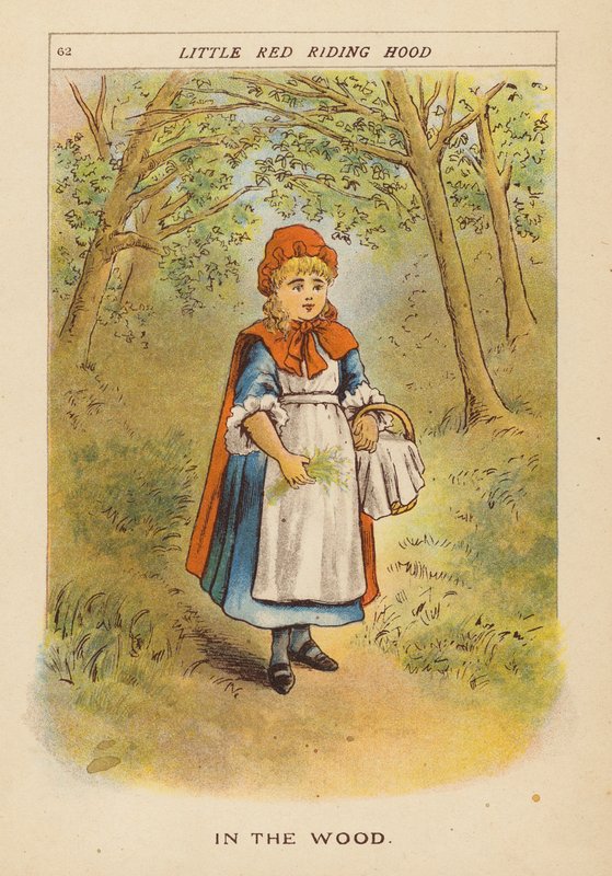 Den lille Rødhætte (farvelitografi) af Constance Haslewood
