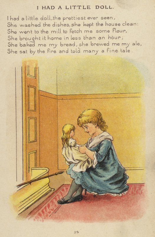 Børnerim: Jeg havde en lille dukke (chromolitho) af Constance Haslewood