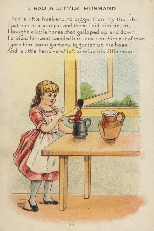 Børnerim: Jeg havde en lille mand (chromolitho) af Constance Haslewood