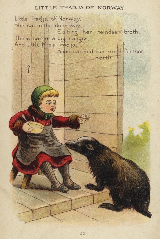 Børnerim: Lille Tradja Of Norway (chromolitho) af Constance Haslewood