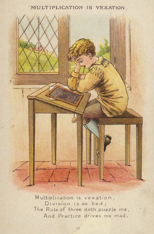 Nursery rim: Multiplikation er irritation (chromolitho) af Constance Haslewood
