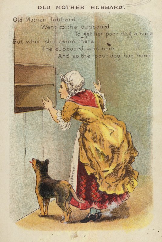 Børnerim: Old Mother Hubbard (chromolitho) af Constance Haslewood