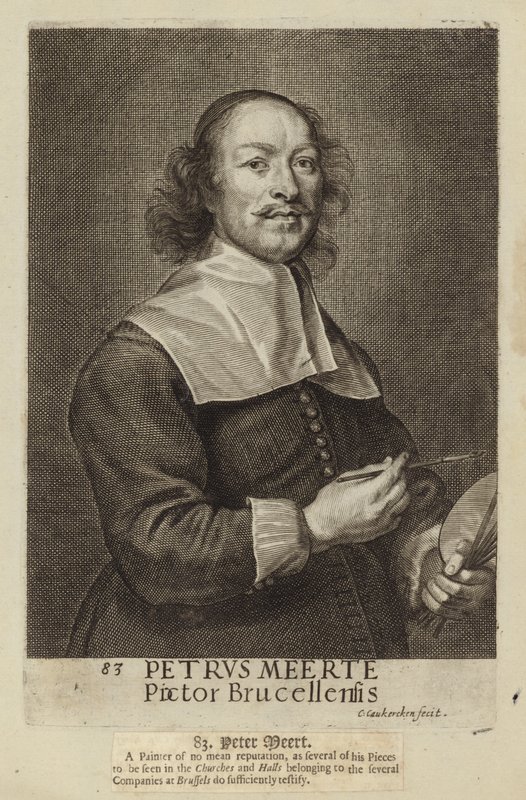 Peter Meert, flamsk maler. Gravering af Cornelis van Caukercken af Cornelius van Caukercken