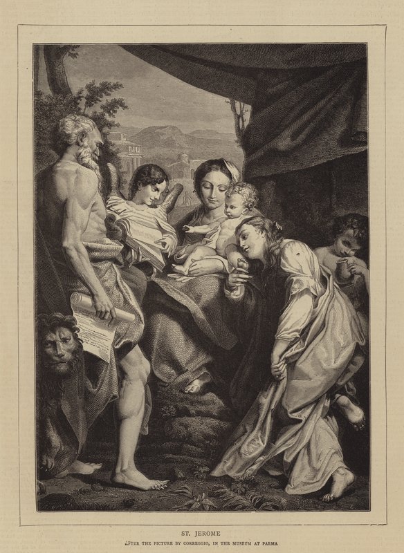 Sankt Jerome af Antonio da Correggio