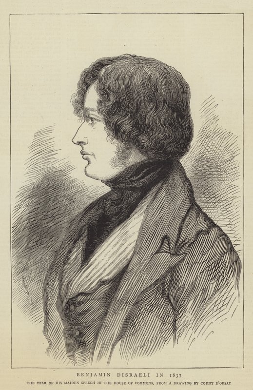 Benjamin Disraeli i 1837 af Count Alfred D