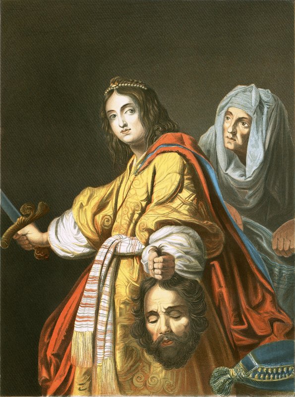 Judith med hovedet af Holofernes af Cristofano (after) Allori