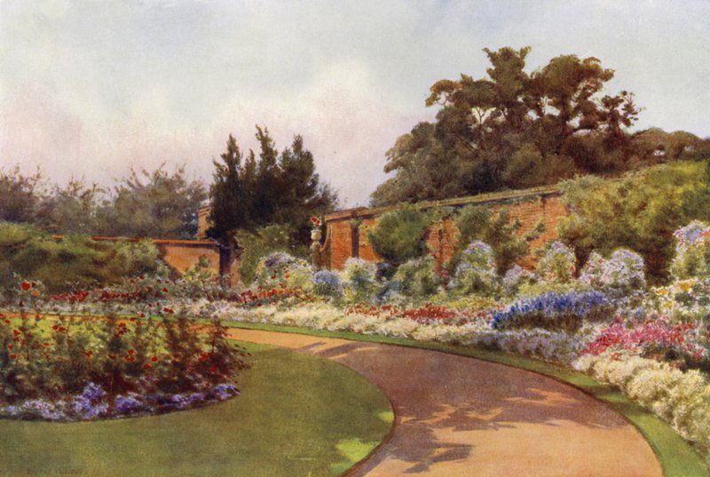 En årlig grænse, prinsesse Charlottes have, Claremont (farve litho) af Cyril Ward