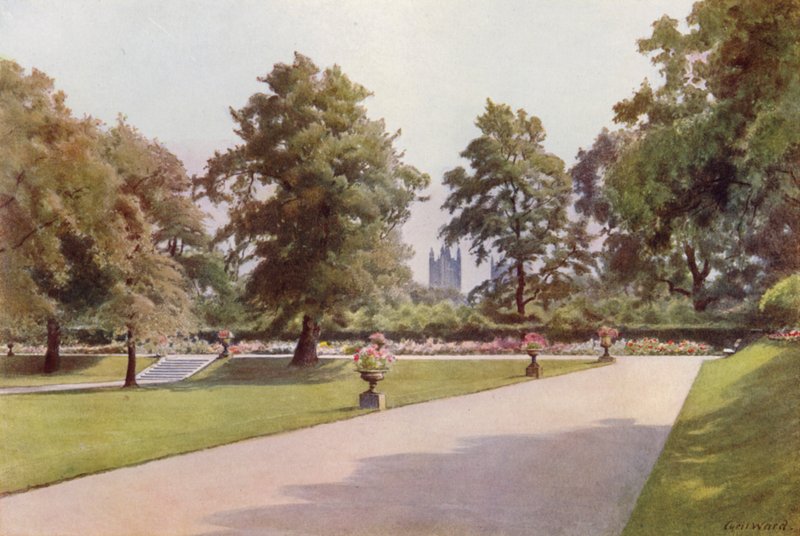Ser mod Westminster, Marlborough House Garden (farve litho) af Cyril Ward