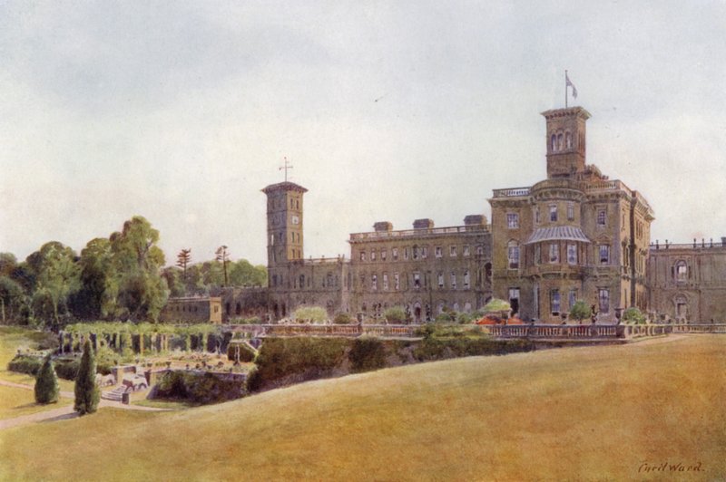 Osborne House and Terraces (farve litho) af Cyril Ward