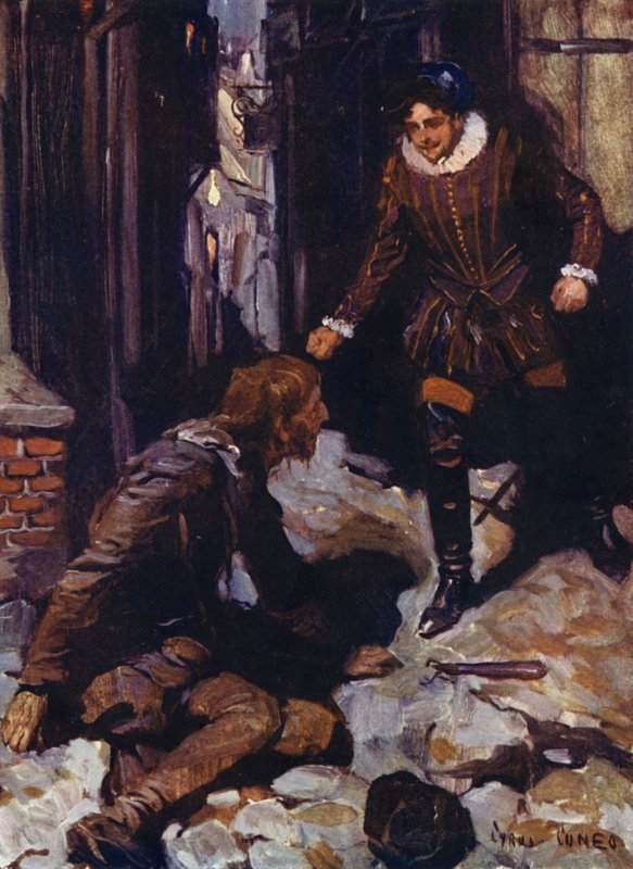 Han gik ned på brostenene, og jeg stod over ham, mens han lå og stønnede. af Cyrus Cuneo