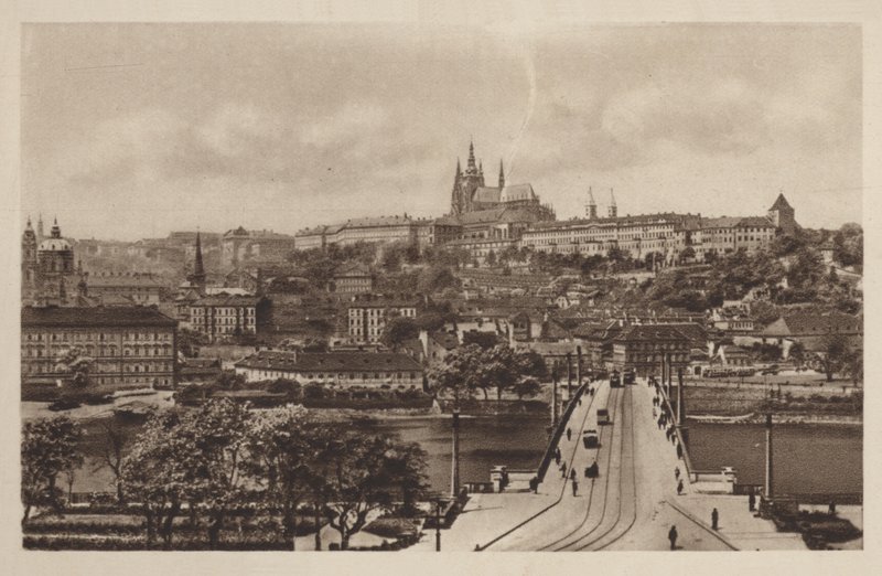 Manes-broen og slottet, Prag af Czech Photographer