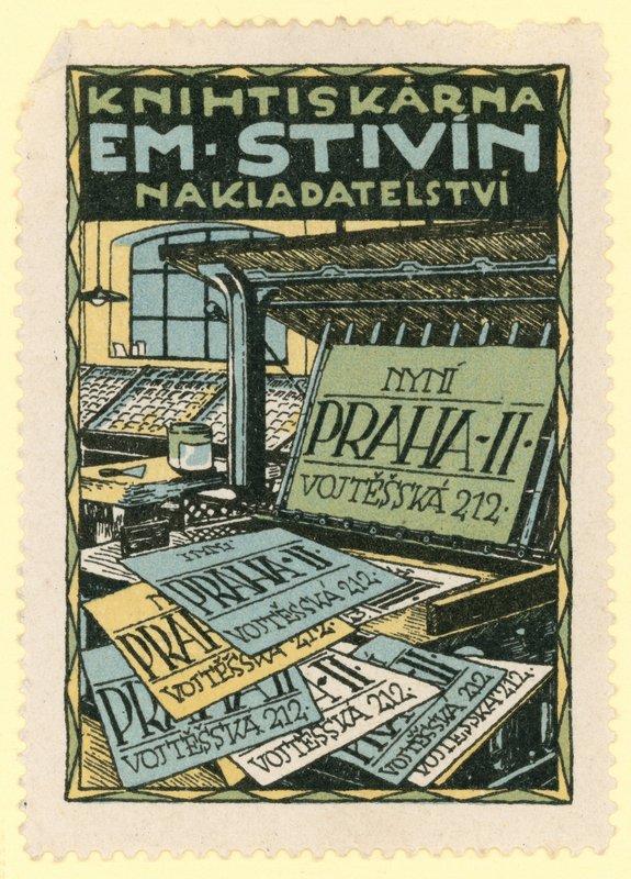 Em Stivin trykkeri og forlag, Prag af Czech School