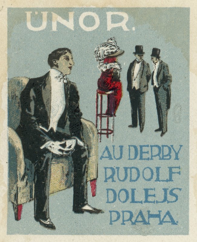 Februar. Au Derby Rudolf Dole mode, Prag af Czech School