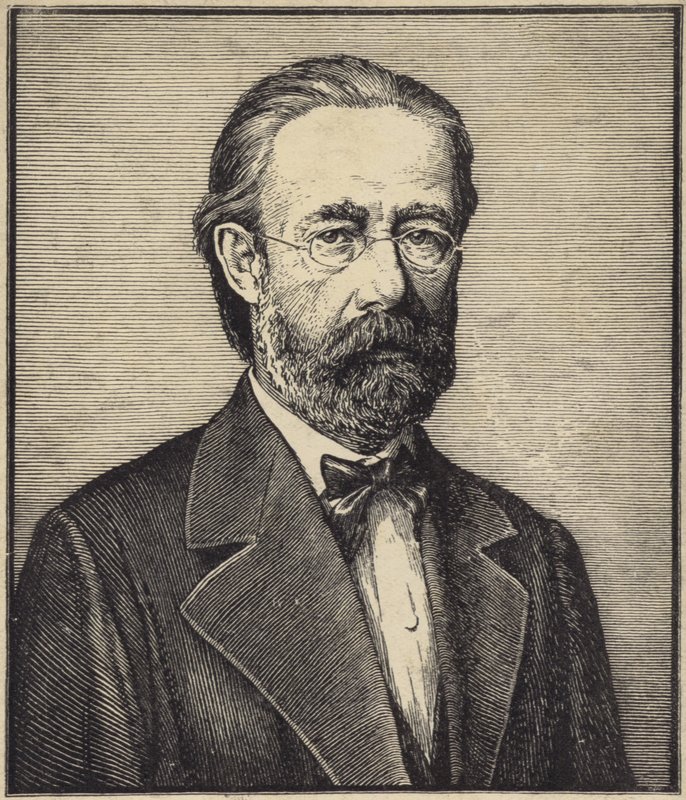 Portræt af Bedrich Smetana af Czech School