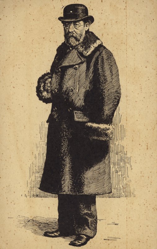 Portræt af Bedrich Smetana af Czech School