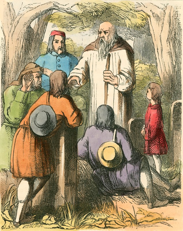 Dick Whittington lytter til landsbyboerne af Dalziel Brothers