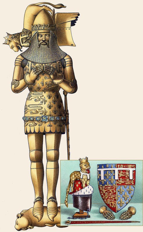 Edward The Black Prince (1330-76) (gouache på papir) af Dan Escott