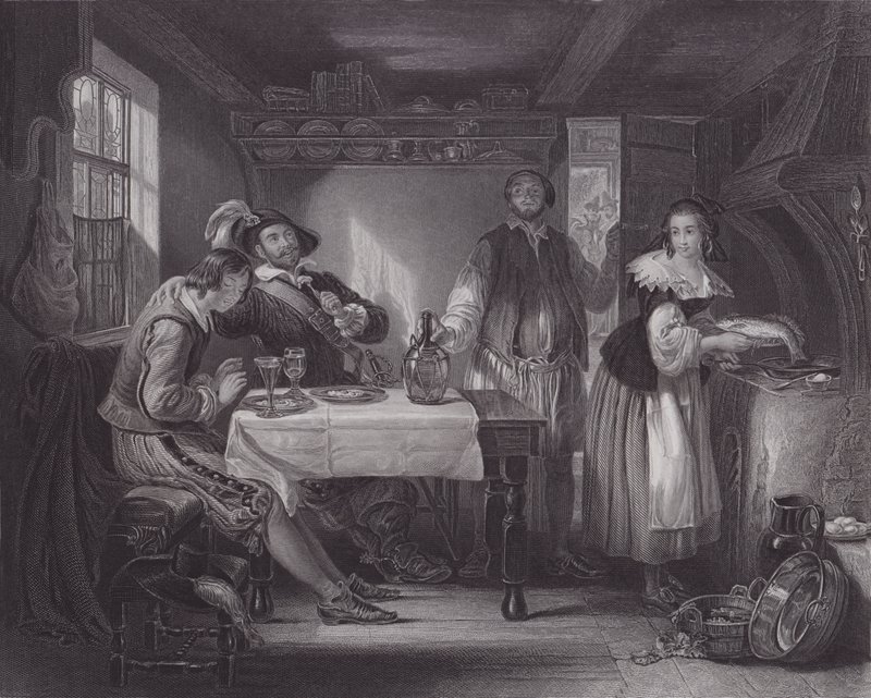 Gil Blas hos Pennaflor (gravering) af Daniel (after) Maclise