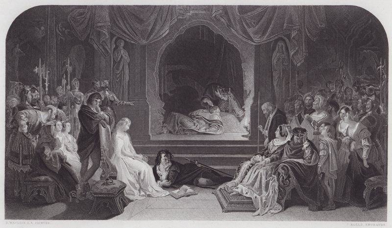 Hamlet (gravering) af Daniel (after) Maclise