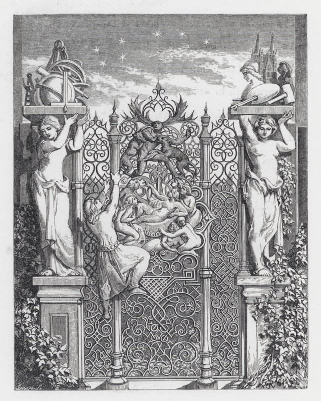 Illustration til Tennysons digt, The Princess (gravering) af Daniel (after) Maclise