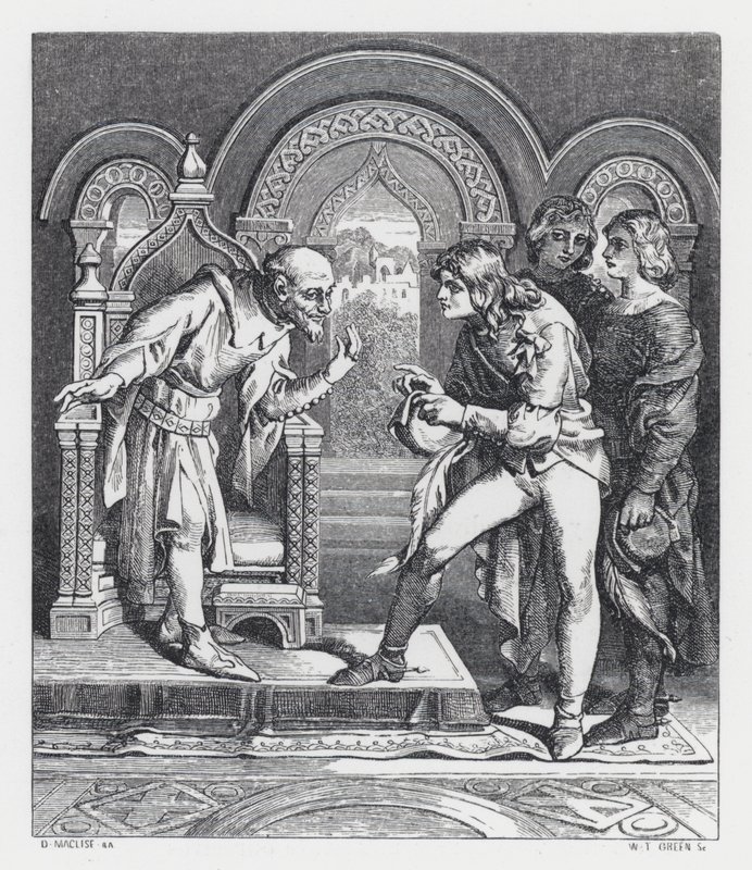 Illustration til Tennysons digt, The Princess (gravering) af Daniel (after) Maclise