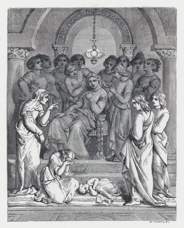 Illustration til Tennysons digt, The Princess (gravering) af Daniel (after) Maclise