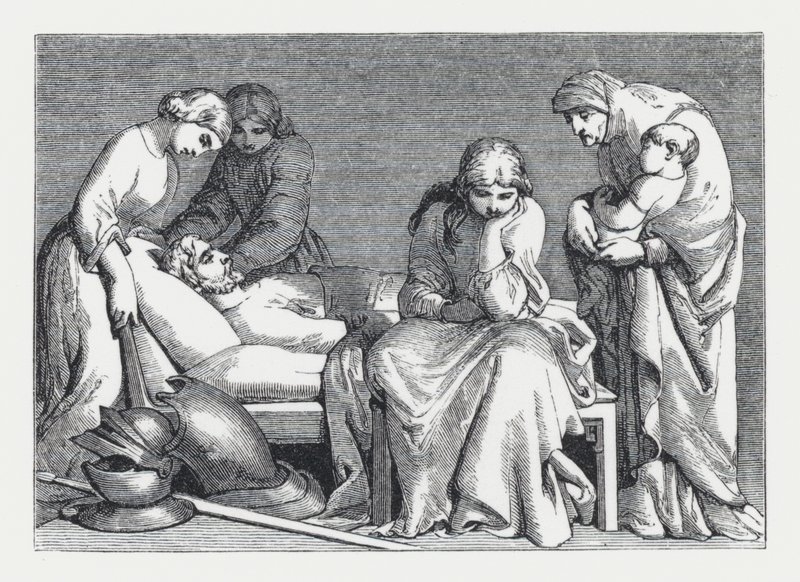 Illustration til Tennysons digt, The Princess (gravering) af Daniel (after) Maclise