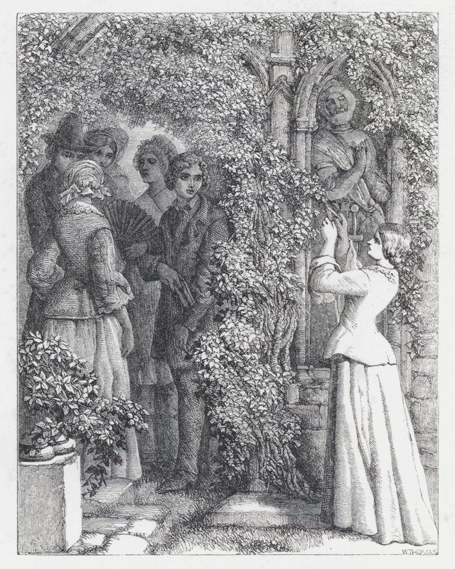 Illustration til Tennysons digt, The Princess (gravering) af Daniel (after) Maclise