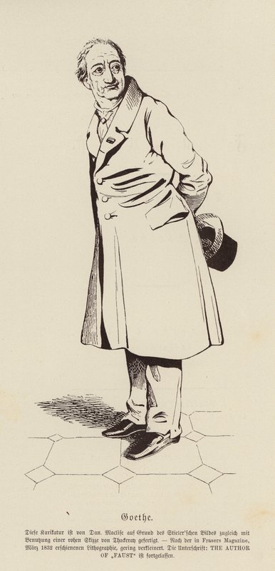 Johann Wolfgang von Goethe, tysk digter og dramatiker af Daniel (after) Maclise