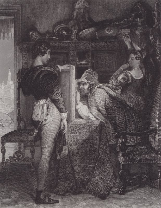 Salvator Rosa (gravering) af Daniel (after) Maclise