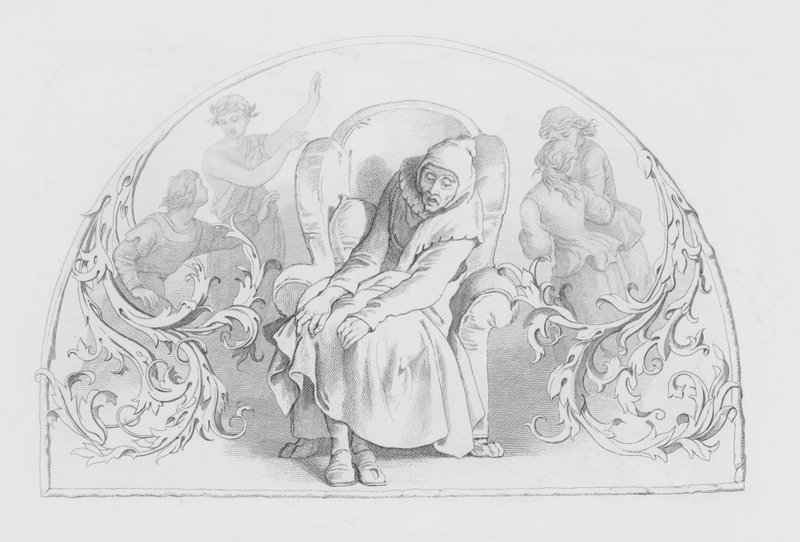Shakespeare, Last Scene Of All (gravering) af Daniel (after) Maclise